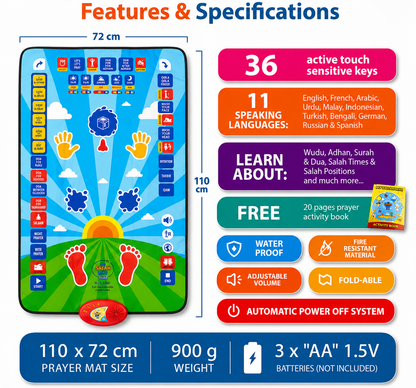 Educational Smart Prayer Mat for Kids